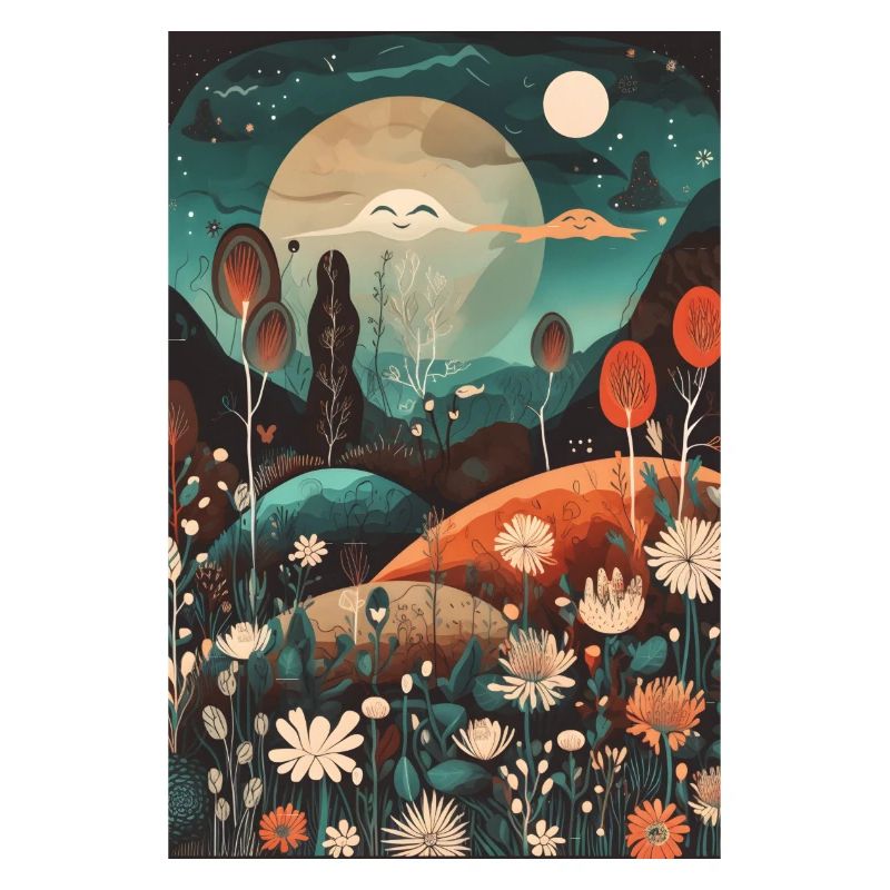 Boho Night Sky with Sleeping Clouds