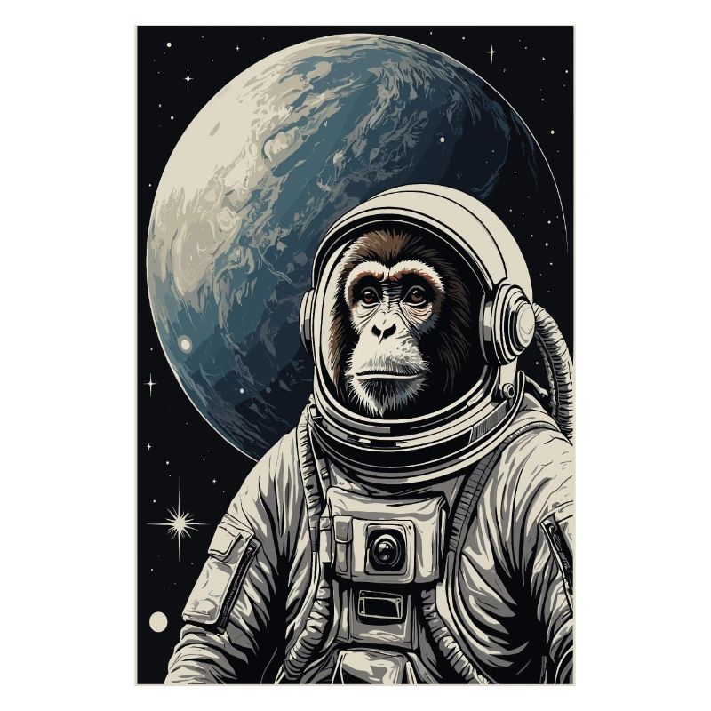 Astronauten Affe