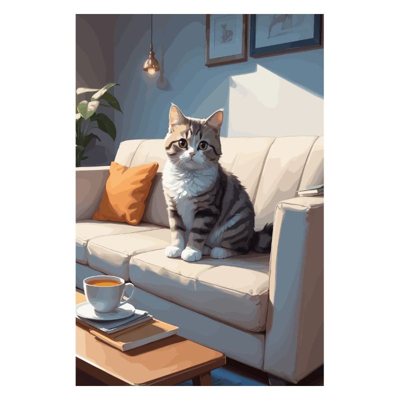 Katze auf Sofa