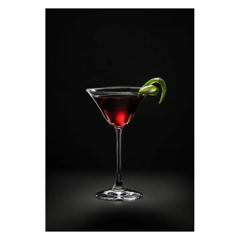 Chic Cosmopolitan Cocktail with Lime Twist