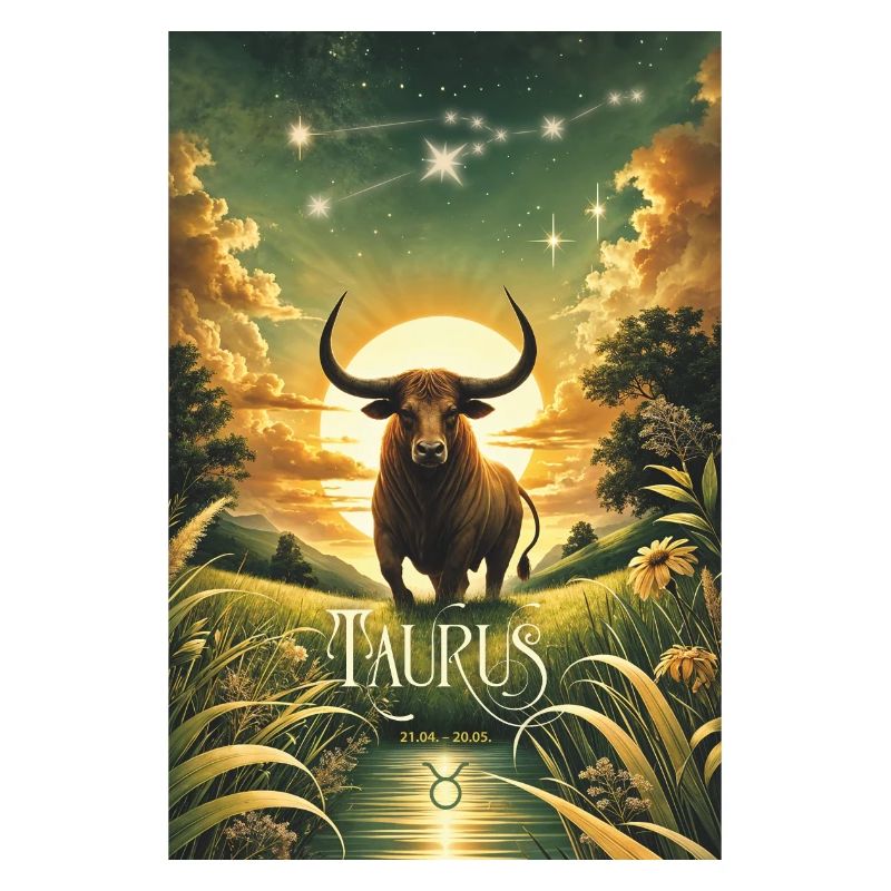 Powerful Taurus Zodiac Poster