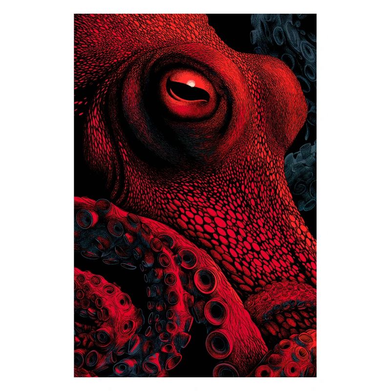 Deep-sea view – tentacle art as a statement poster