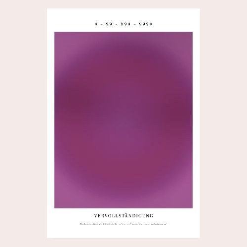 Aura Print 9 Vervollständigung - Plakat o wymiarach 20x30 cm