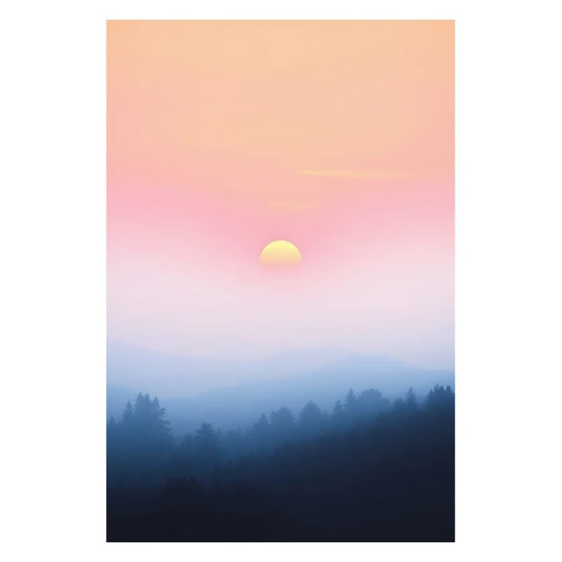 Coucher de soleil coloré en automne