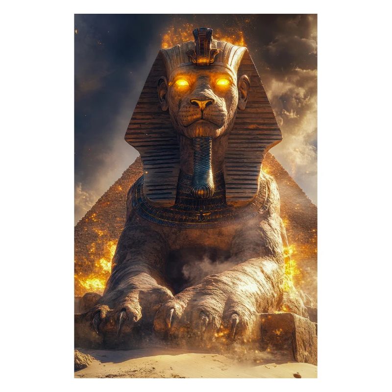 Sphinx de feu éveillé