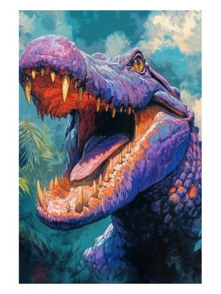 Illustration eines Krokodils