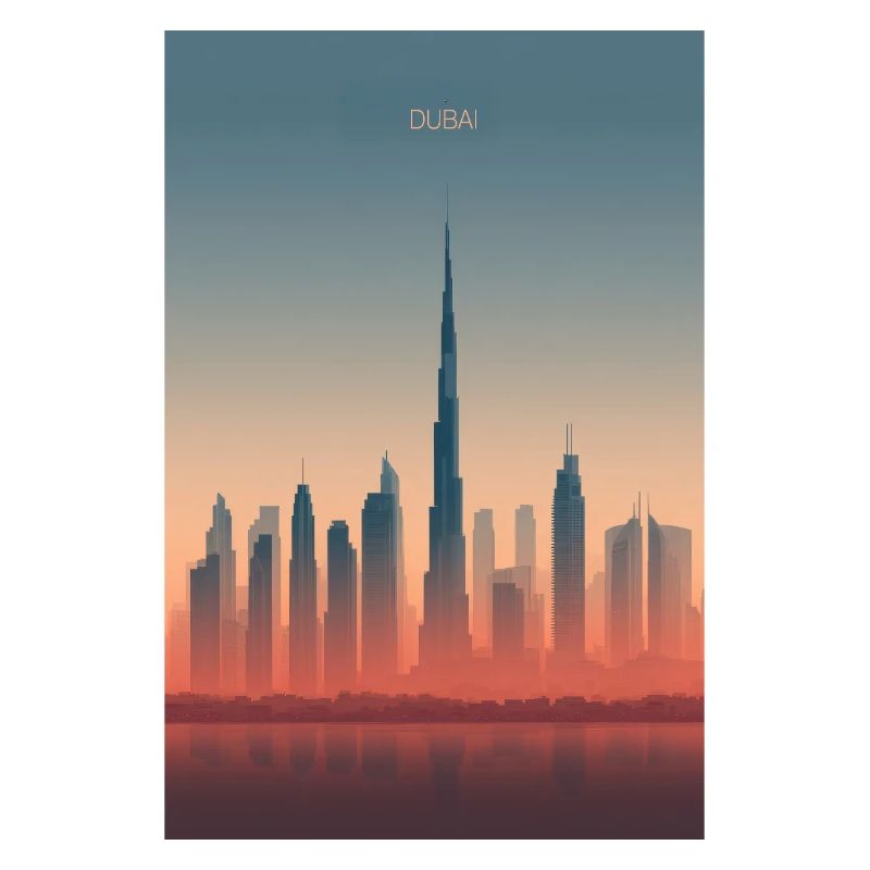 Dubai Skyline dans des teintes pastel