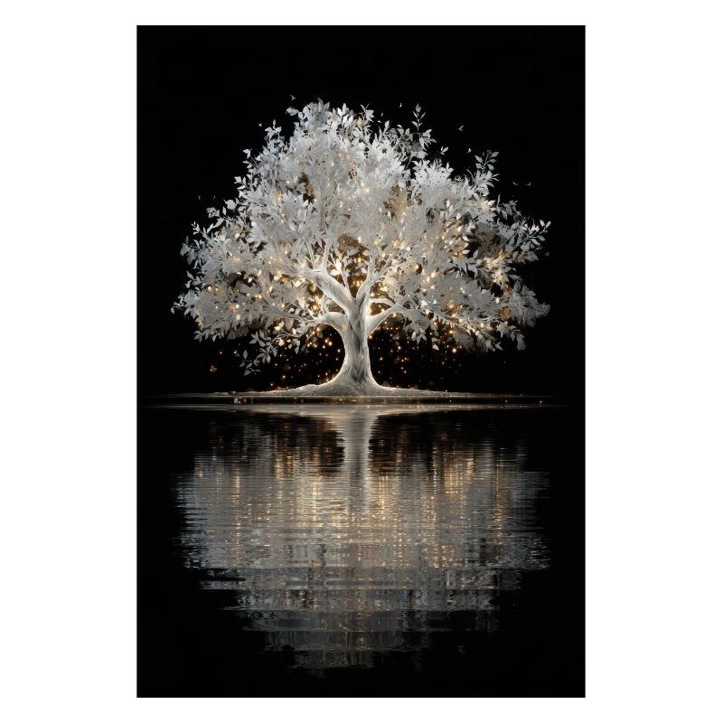 Luminous Silver Tree Glow