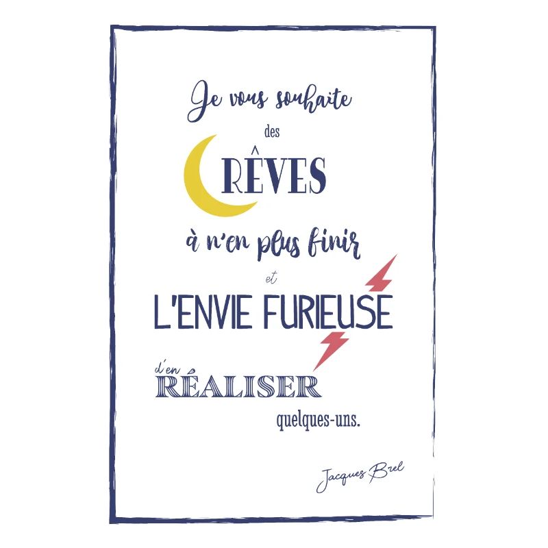 Affiche voeux jacques brel