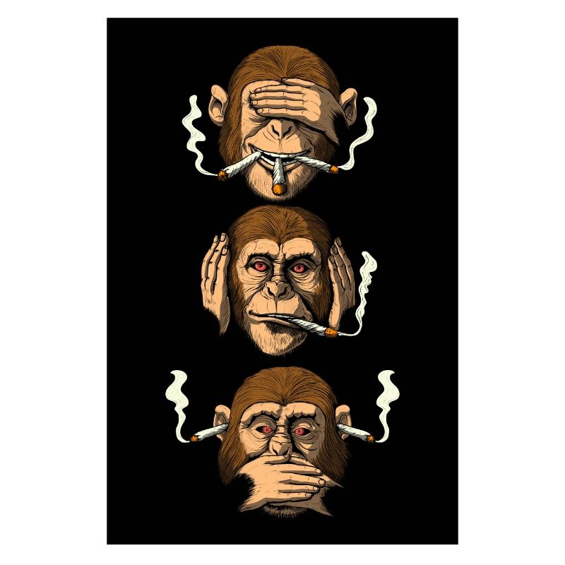 Three Stoned Wise Monkeys