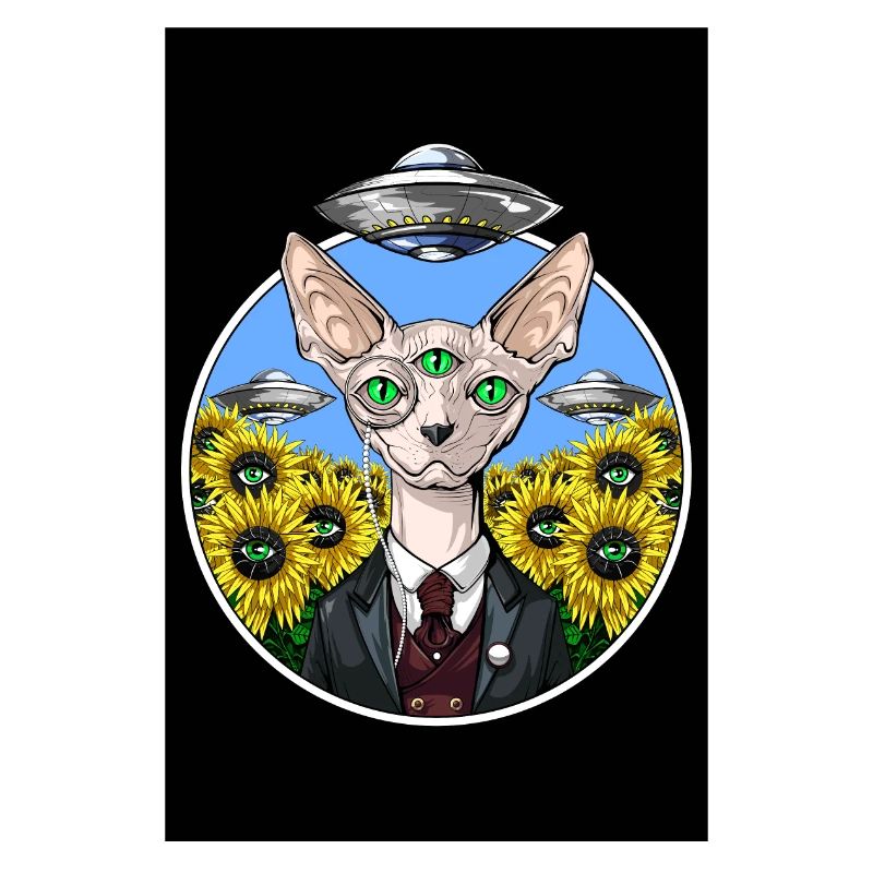 Psychedelic Sphynx Cat