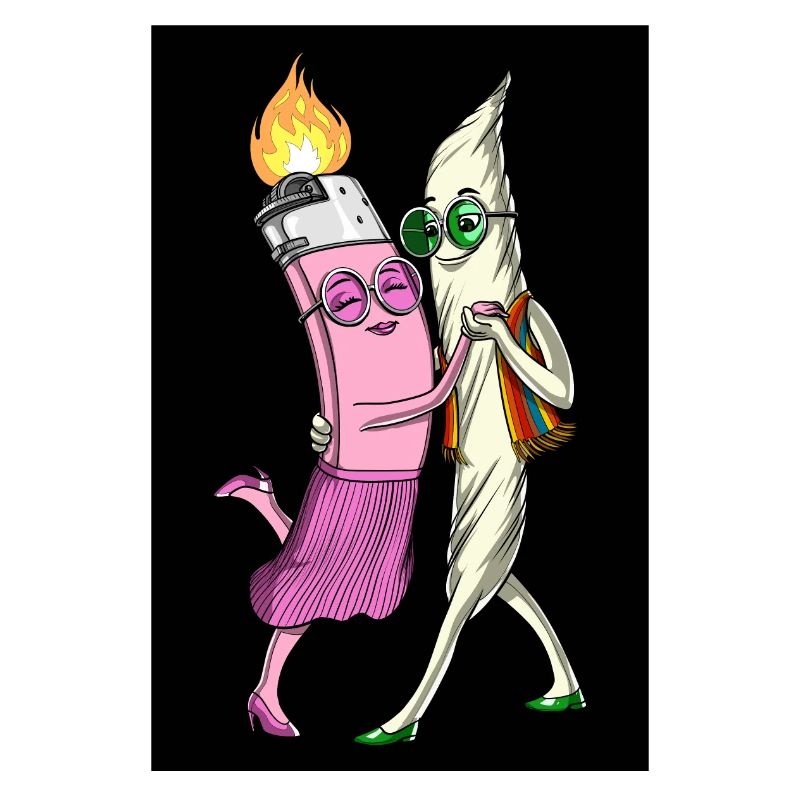 Weed Joint Lighter Stoners Danse