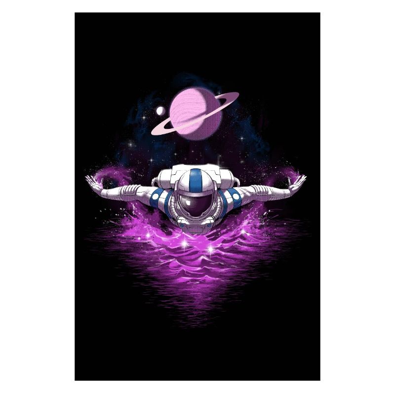 Astronaute spatial nageant