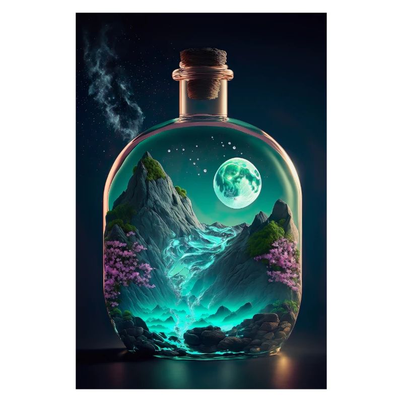 The perfume in green