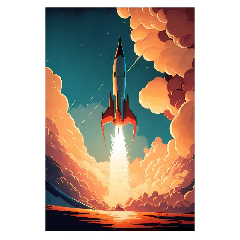 Rocket launch into space