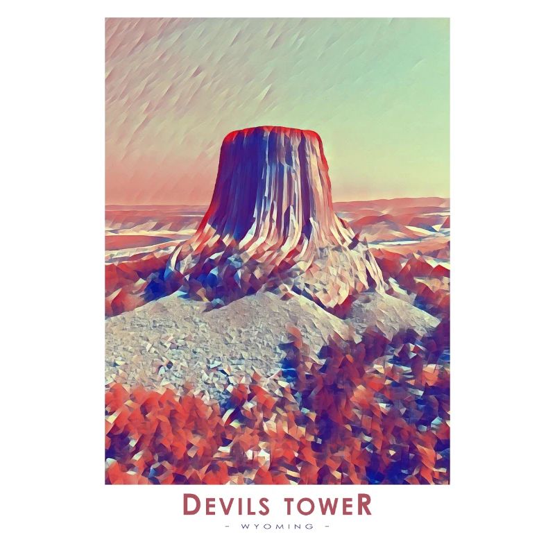 Devils Tower Wyoming Art Print