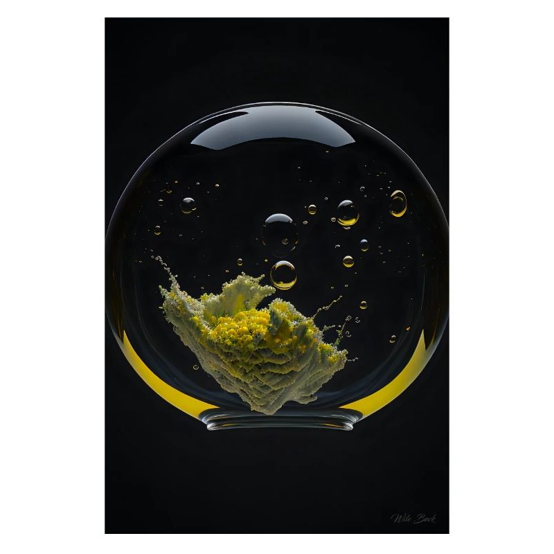 Clouds in a bubble yellow 3