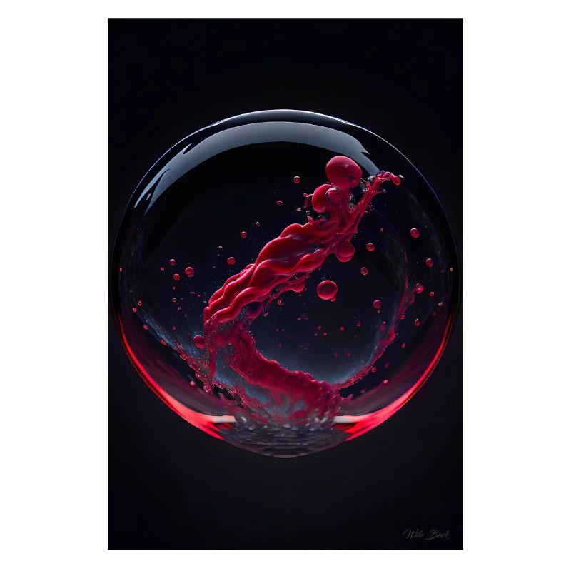 Clouds in a bubble red 2