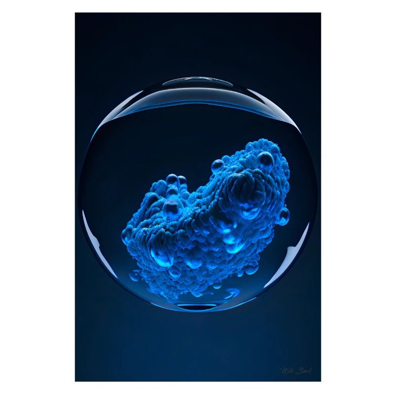 Clouds in a bubble blue 1
