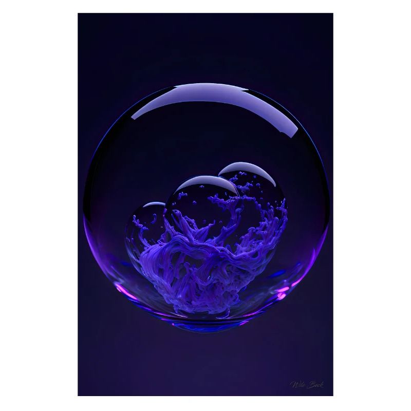 Nuages dans une bulle violette3