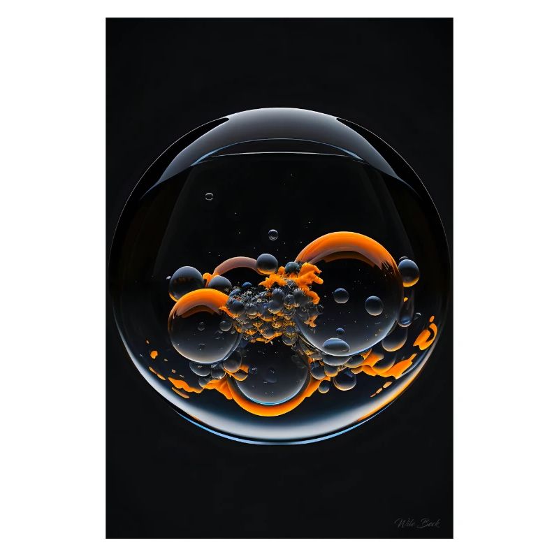 Clouds in a bubble orange 2