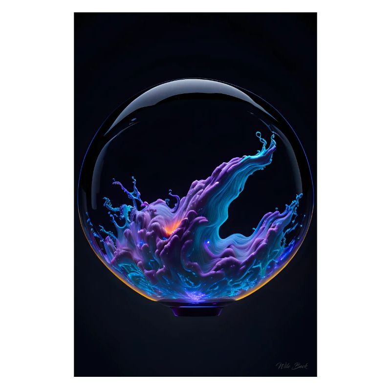 Clouds in a bubble neon 3