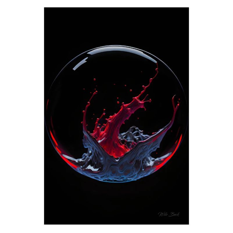 Kaos in einer Blase rot3