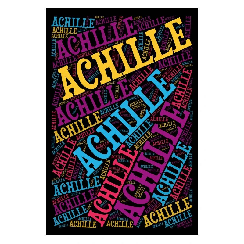poster achille word cloud gift idea