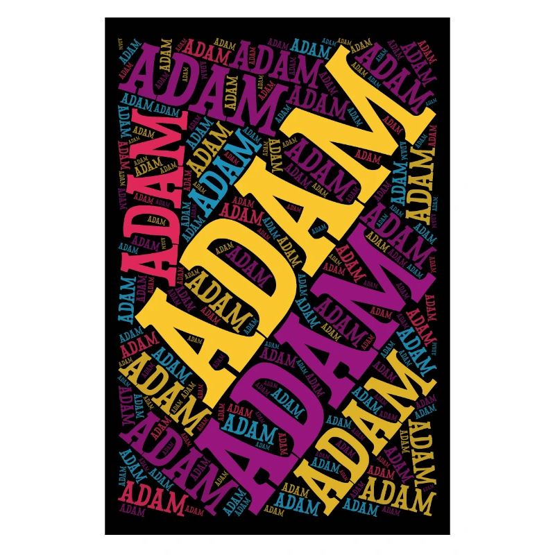 poster Adam word cloud gift idea word collage