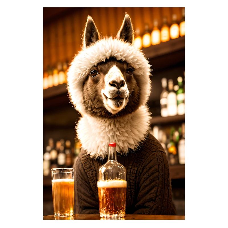 Alpaca in un bar