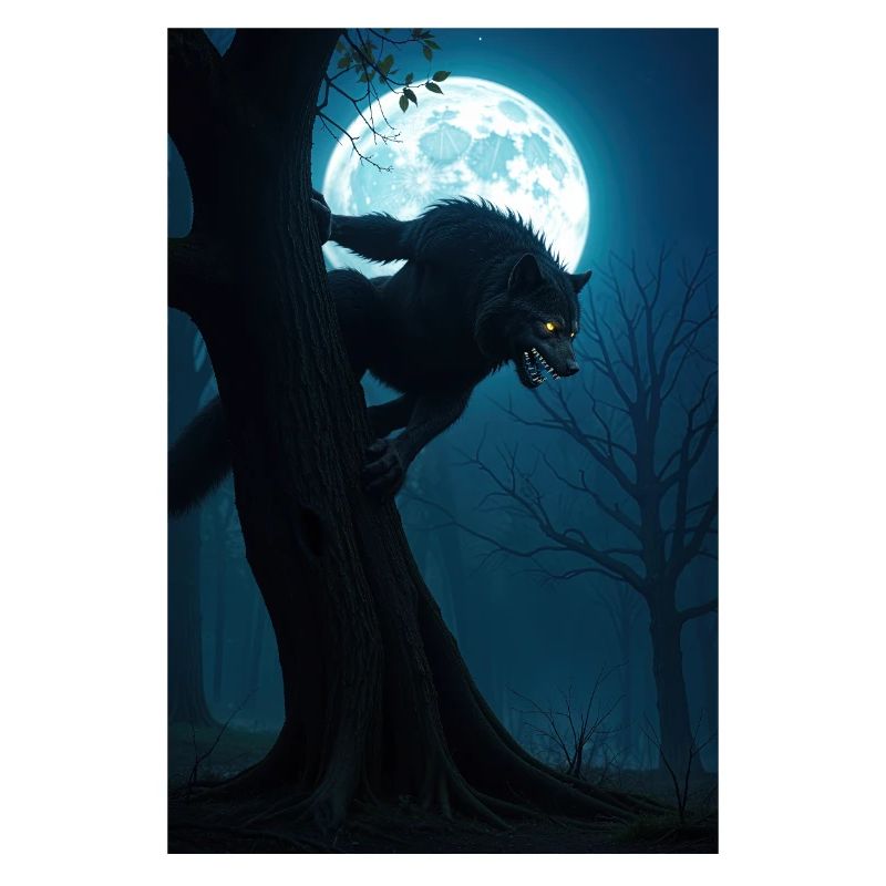 Zähnefletschender Werwolf