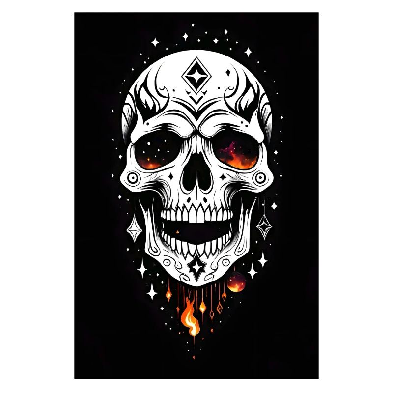 Cosmic fire Skull