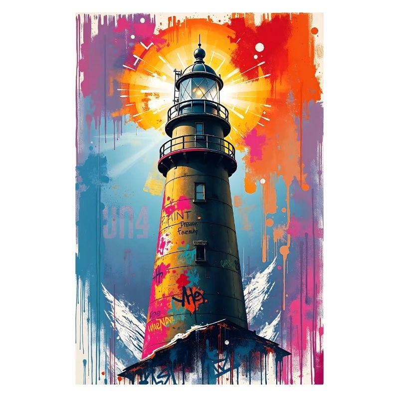 Lighthouse - Graffiti Street Art Artwork