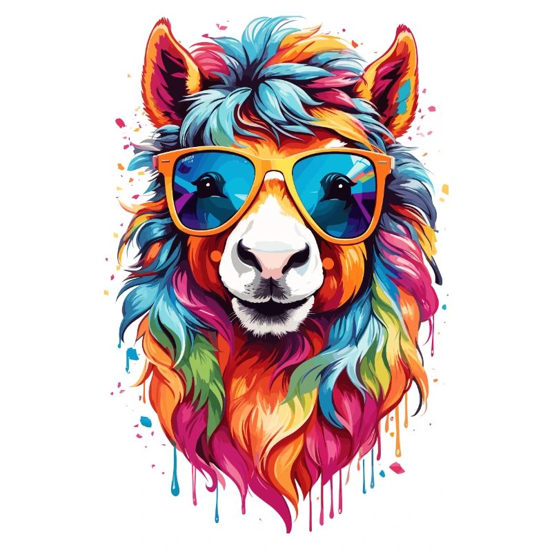Buntes Regenbogen-Pony