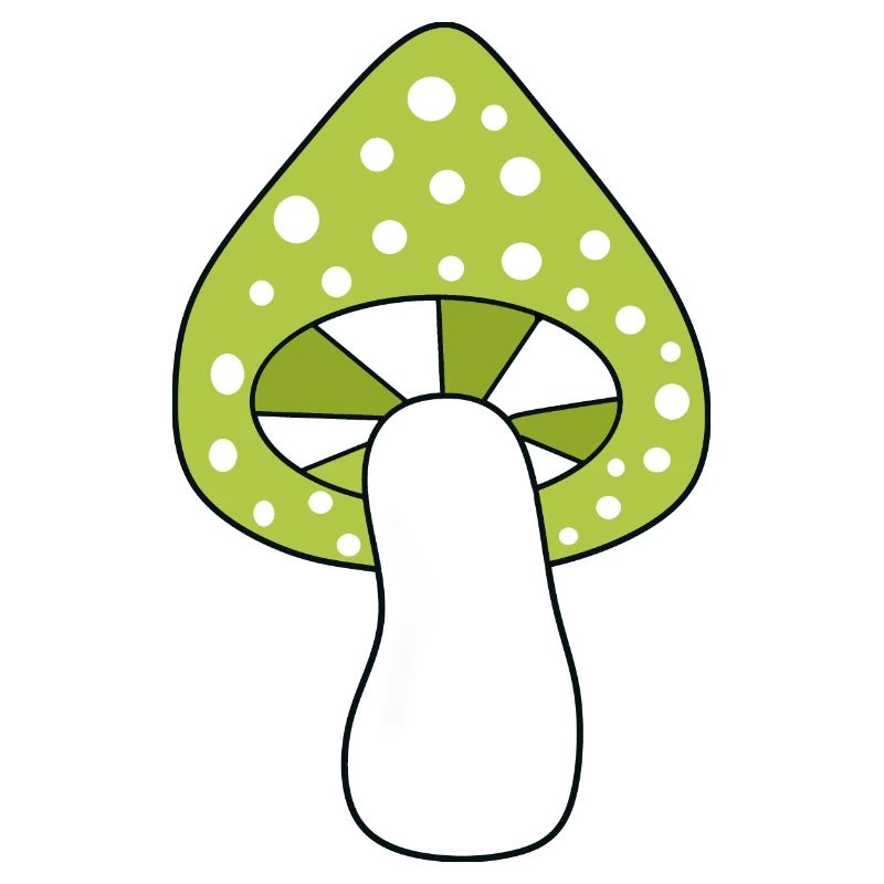 Mushroom green fly agaric pattern customizable