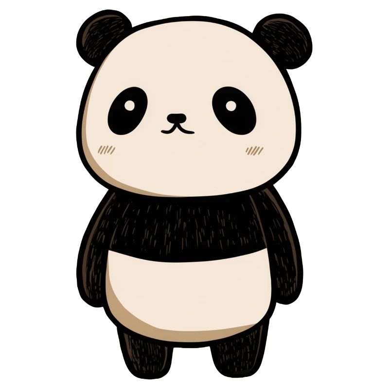 dessin panda, panda mignon, bébé panda