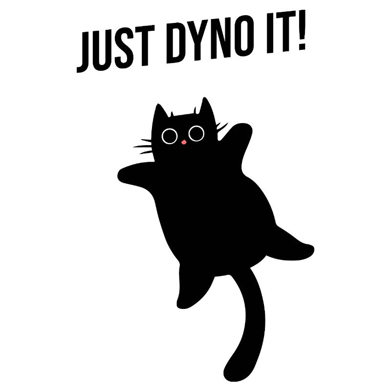 Cat climbs dynamically climbing route Dyno boulder