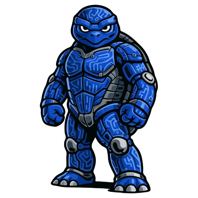 Futuristic Armored Turtle Warrior