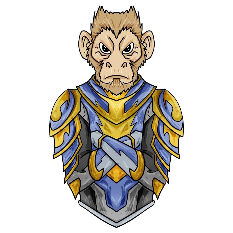 Knight Monkey with Armor Crusader