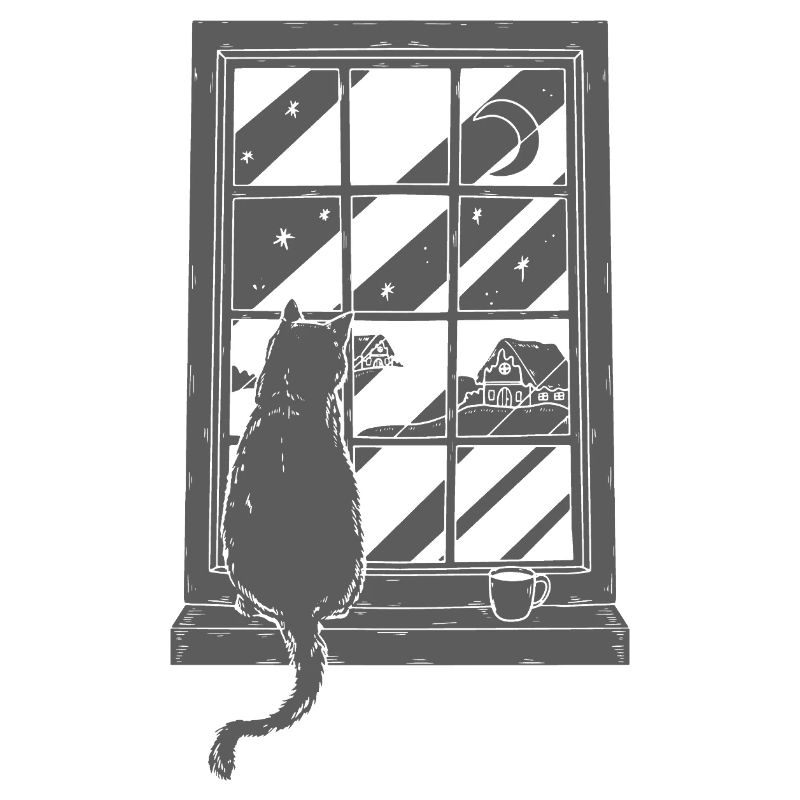 Café de chat Art graphique