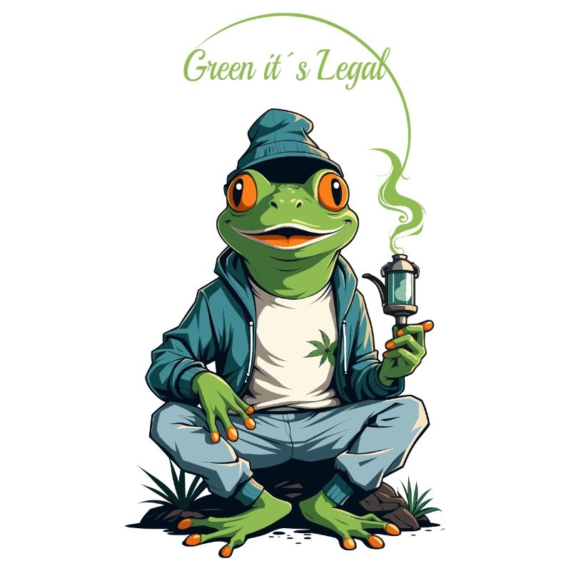 Frosch mit Pfeife