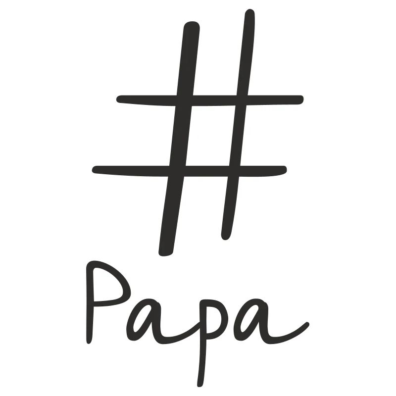 #Papa – Modernes Hashtag Textdesign