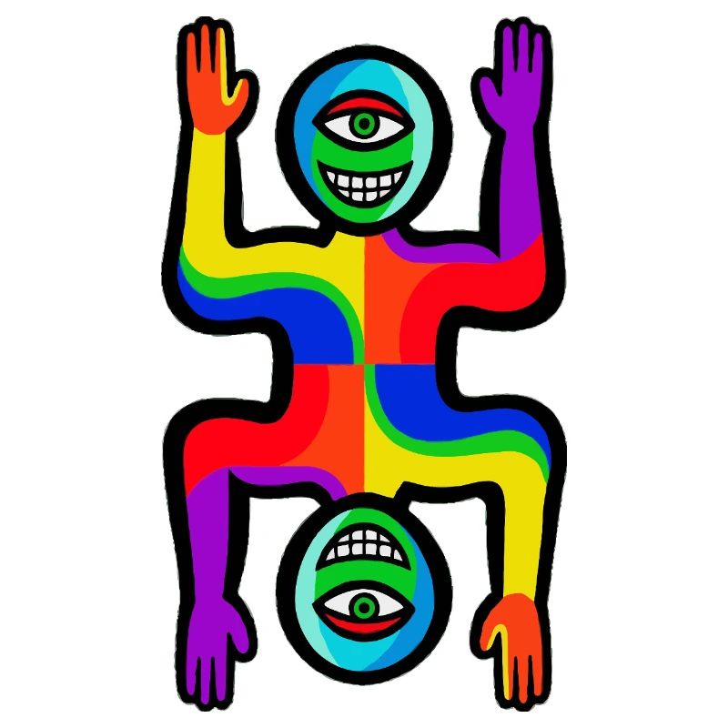 Rainbow Two Faces Figure