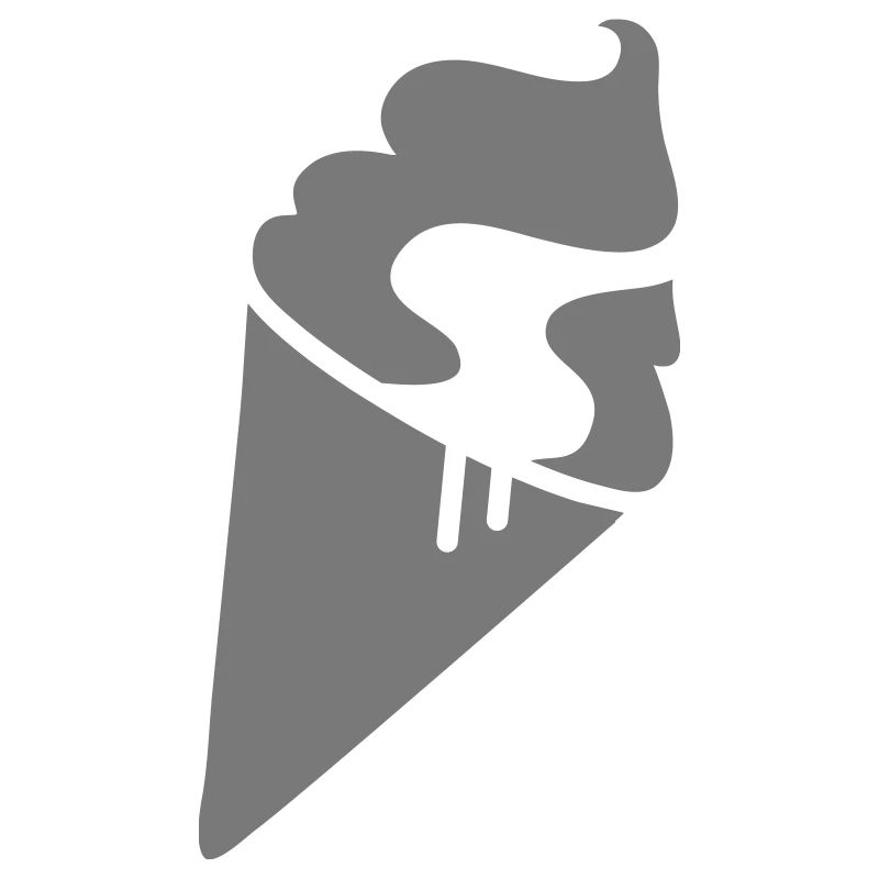 stylized ice cream in ice cream cone bag