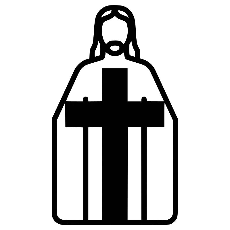 Vector de la Silhouette de la Silhouette de Jésus-Christ