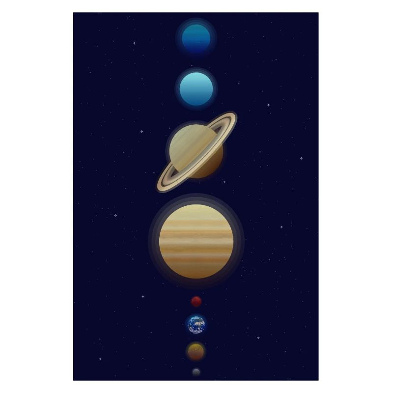 Affiche des planètes spatiales du système solaire