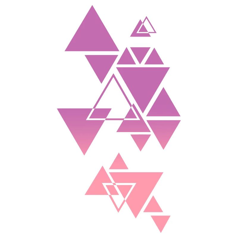 Gradient Triangle Pattern Pink
