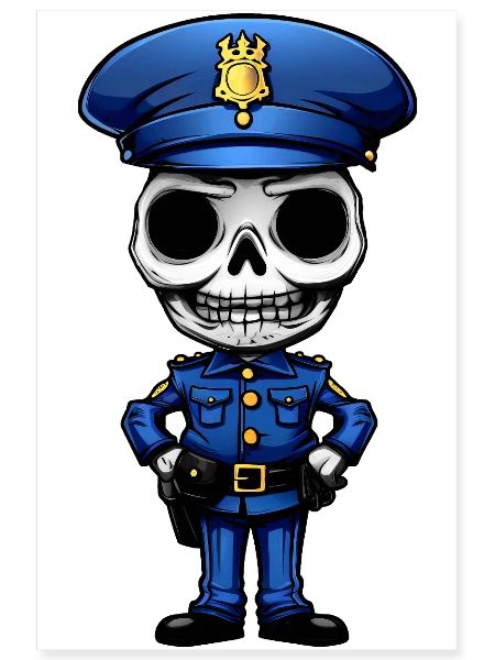 Polizei Skelett