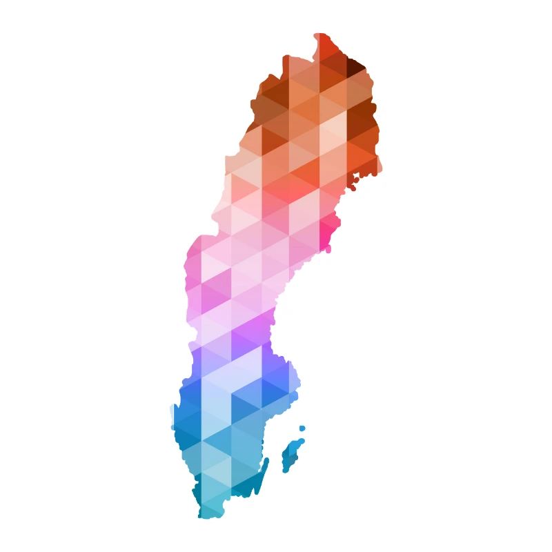 Suède - Sverige - Suède - abstrait - carte