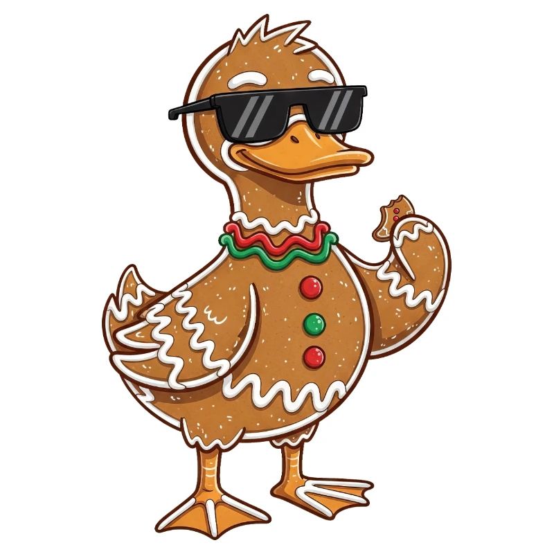 Cool Gingerbread Man Duck Candy Christmas
